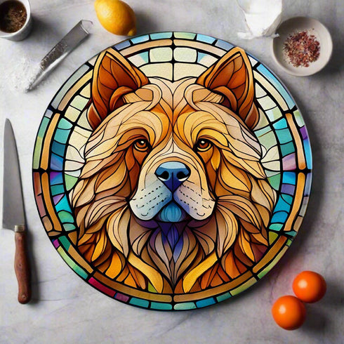 Chow Chow Glass Suncatcher Worktop Saver